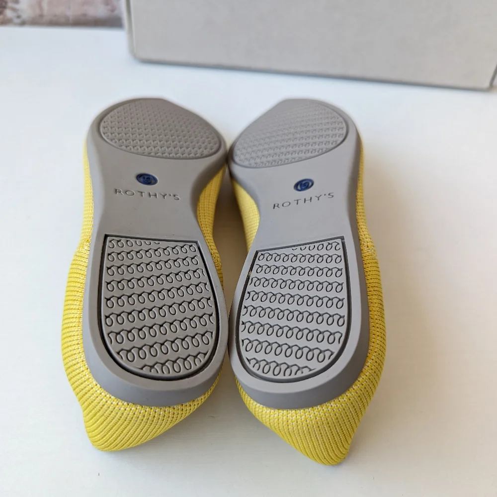 Rothy's Sunshine Yellow 'The Point' women's flats shoes - Picture 16 of 16